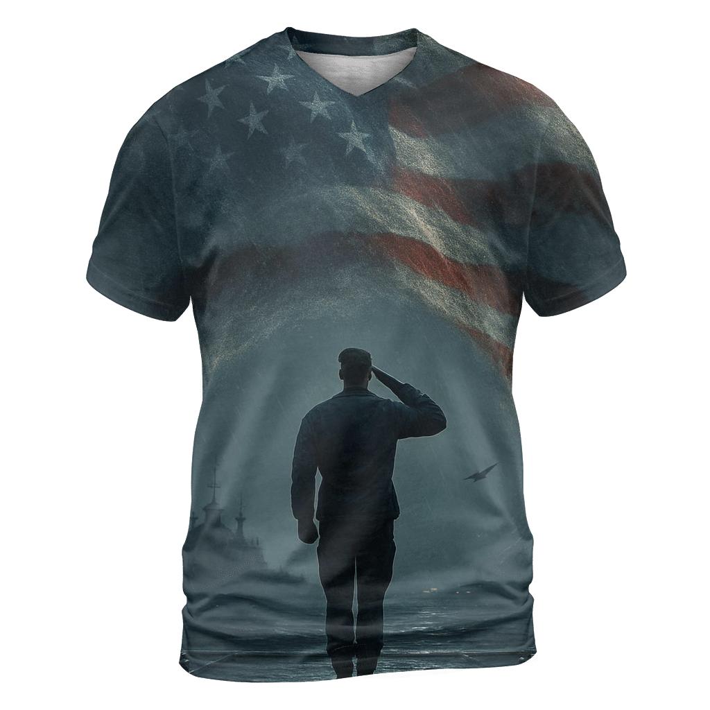 Harbor Vigil Under The Tide Flag trendy printed shirt styles