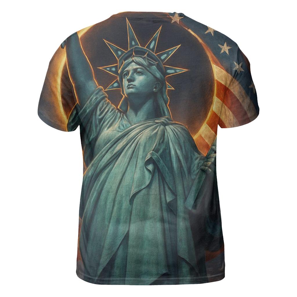 Liberty Eclipse Radiance vibrant all-over design tees