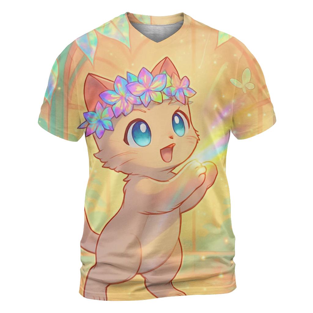 Garden Prism Crown Kitten designer pattern shirts