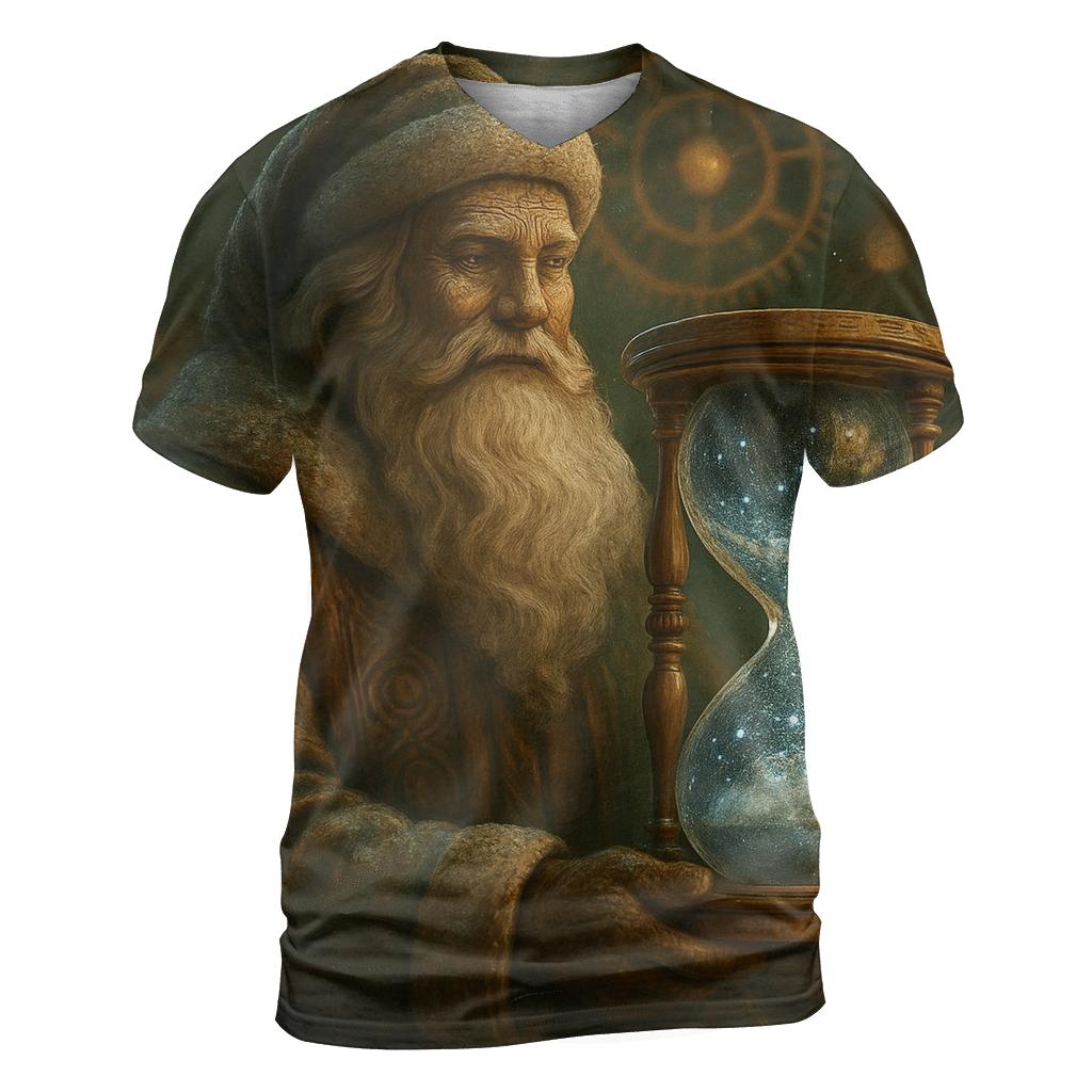 Frosted Workshop Timekeeper Santa personalized full print shirts