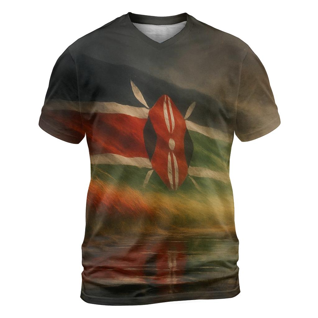 Savanna Mirage Flag Kenya designer pattern shirts