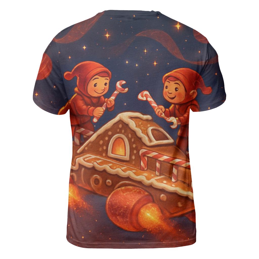 Gingerbread Workshop Starship unique graphic print tees