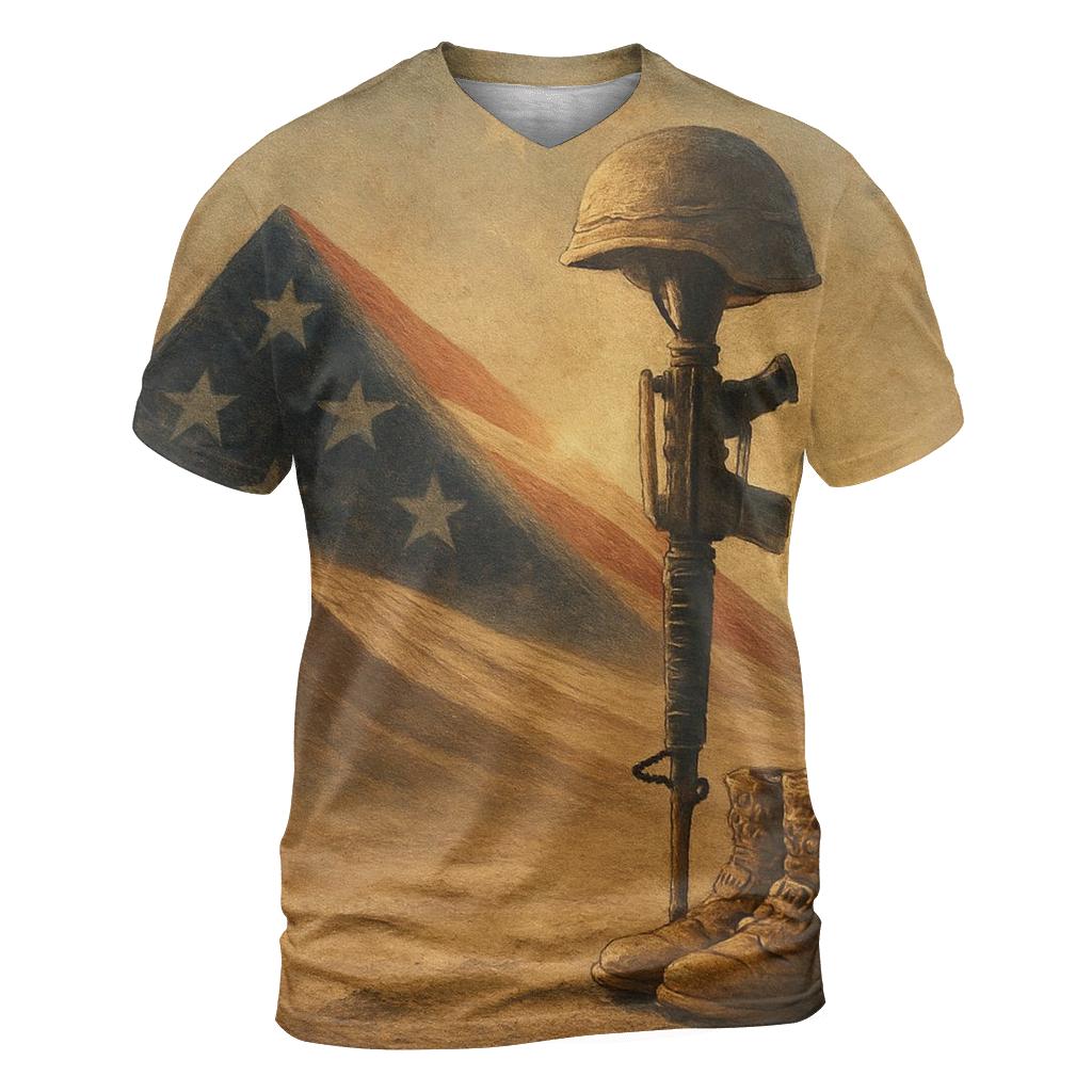 Desert Crosswind Flag Of Sand And Steel artistic all-over print tops