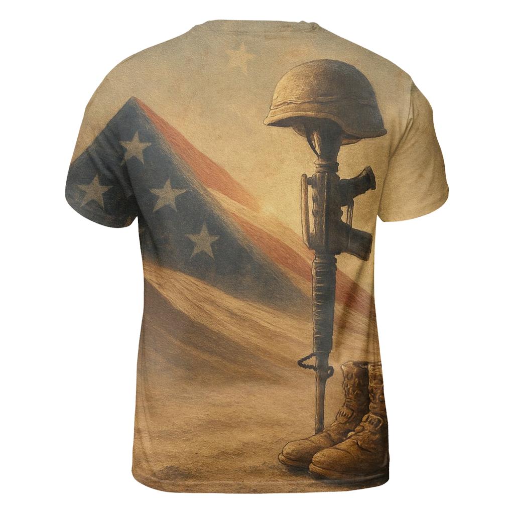 Desert Crosswind Flag Of Sand And Steel artistic all-over print tops