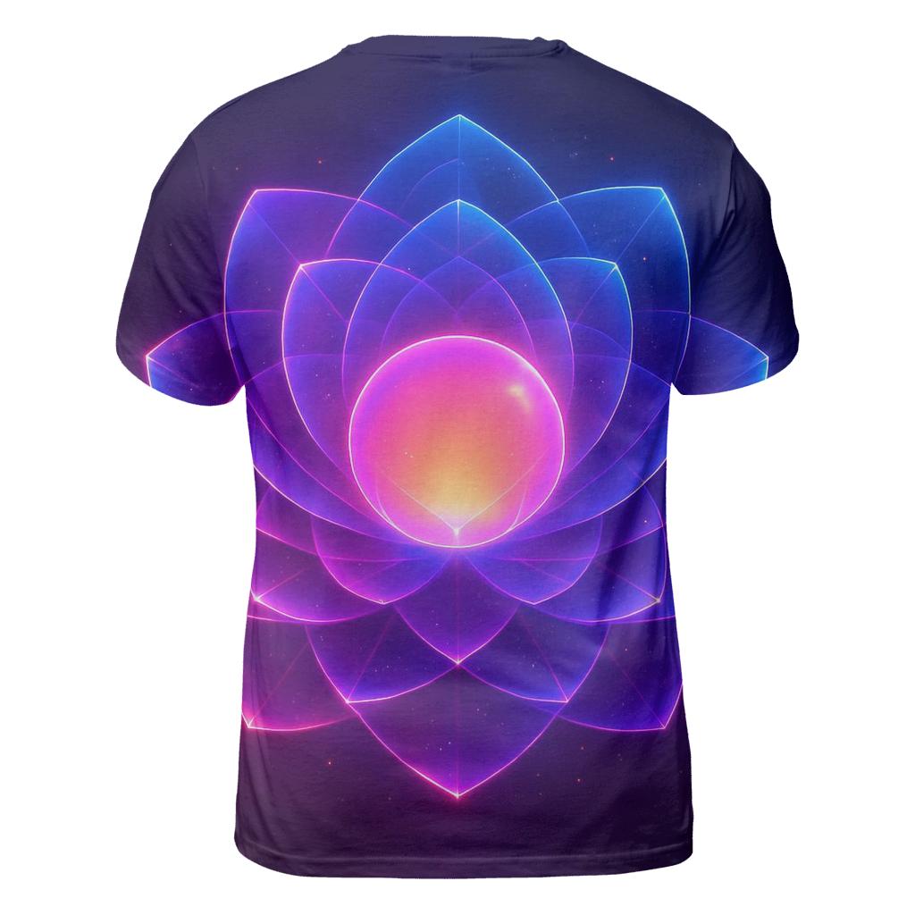 Neon Orbit Bloom custom all-over print shirts