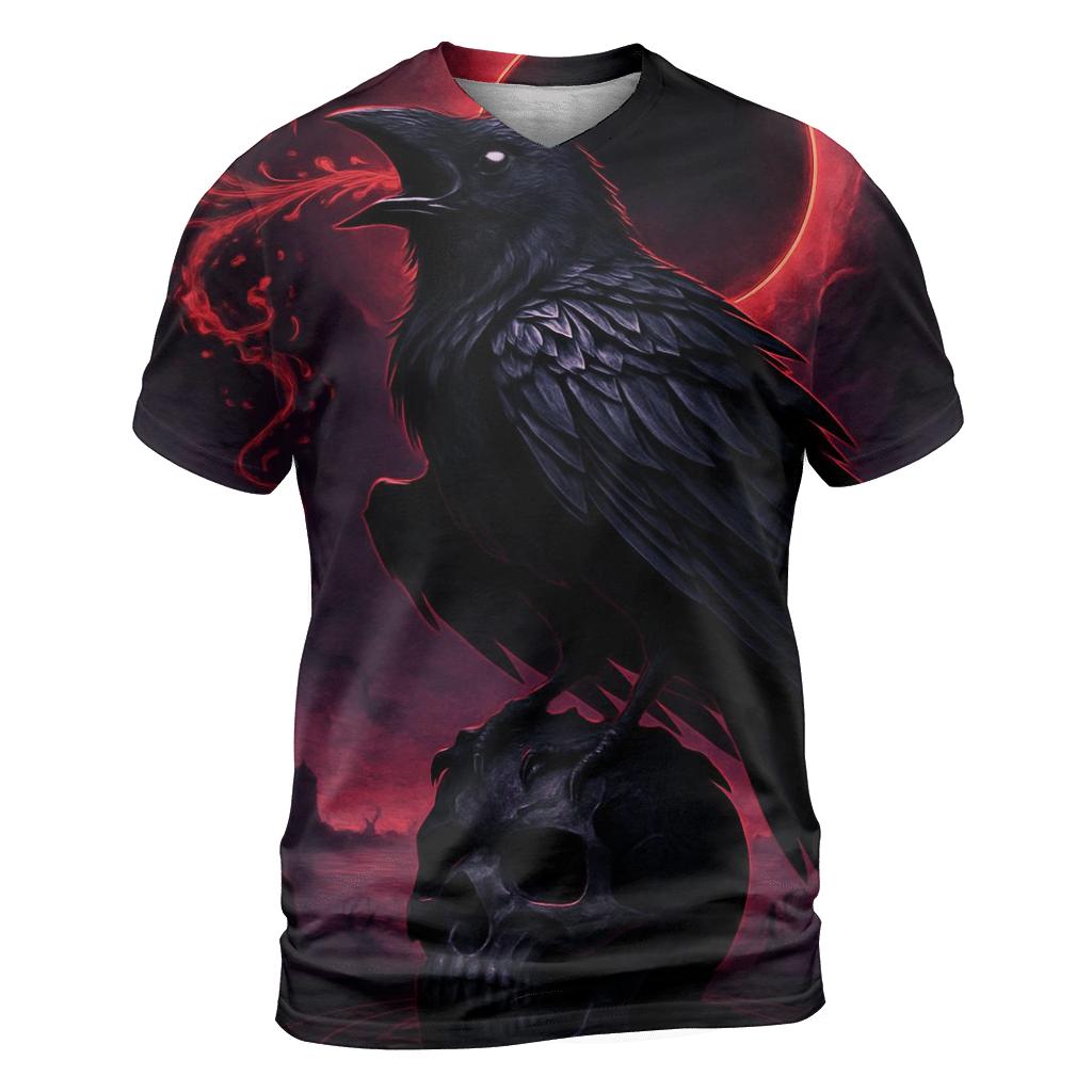 Raven Warden Of The Blood Eclipse vibrant all-over design tees