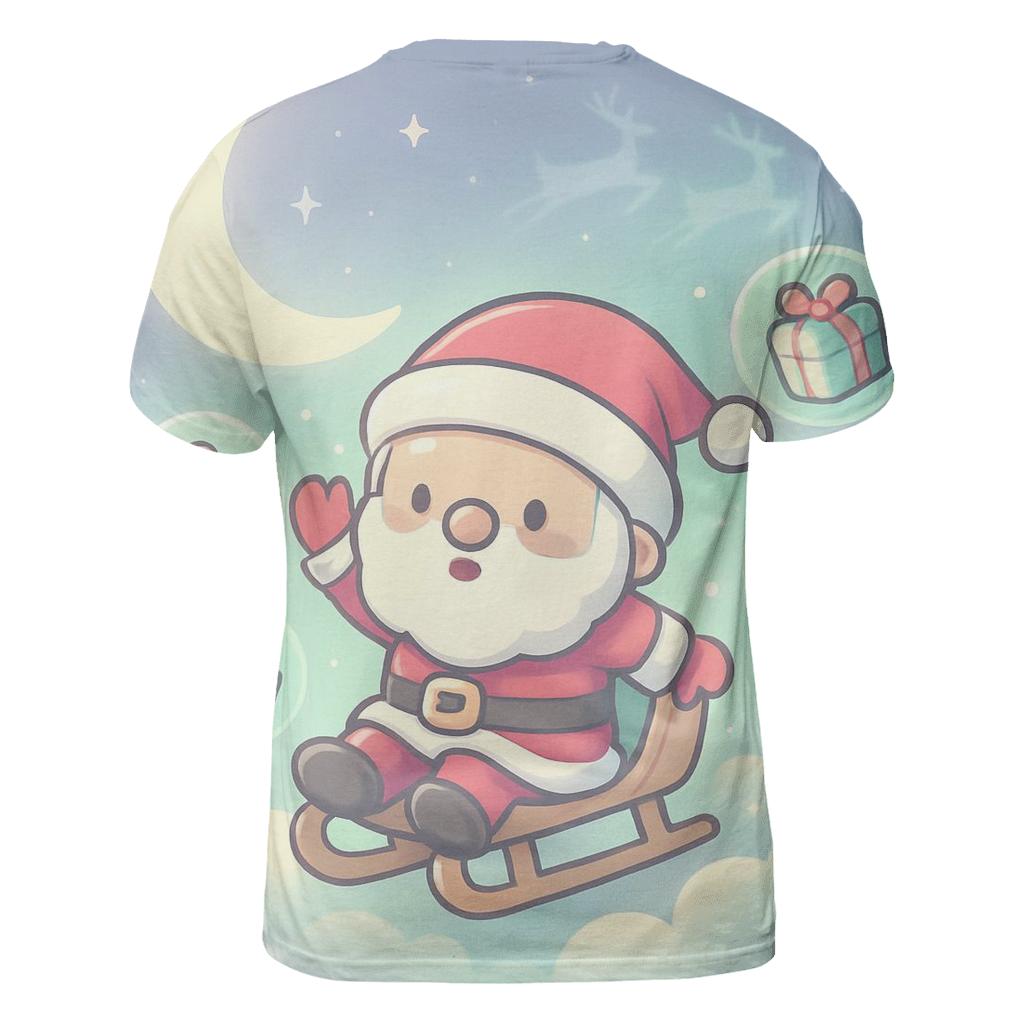 Pastel Cloud Chibi Santa Delivery Drift custom all-over print shirts