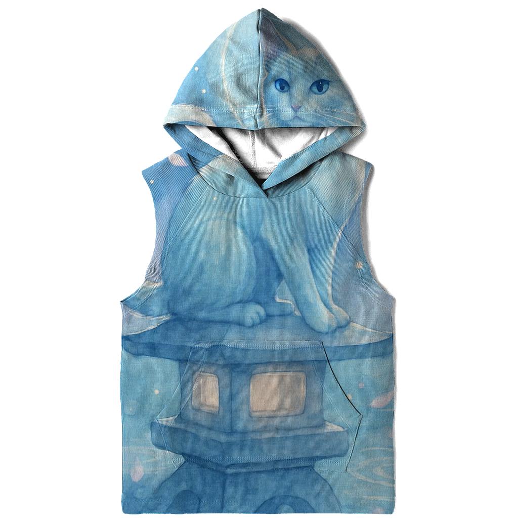 Moonlit Garden Guardian Cat premium hoodies