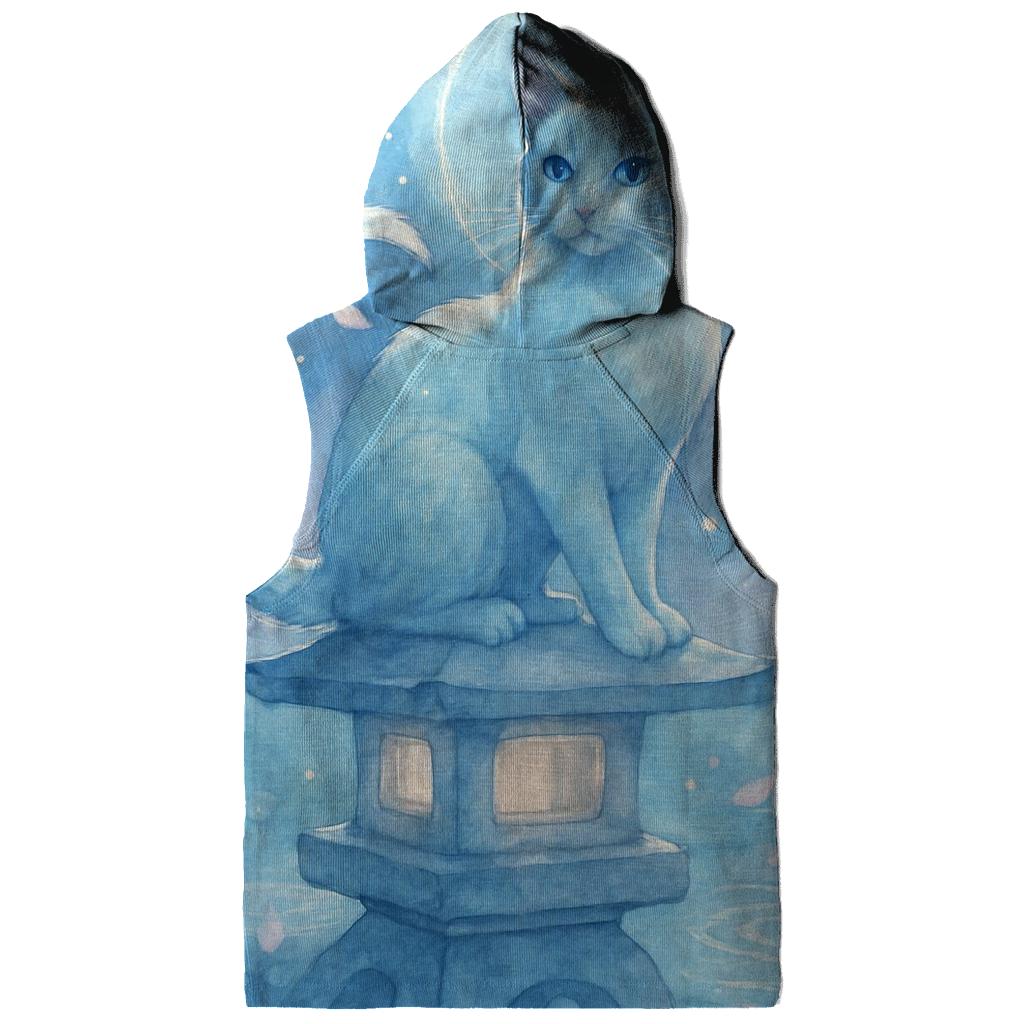 Moonlit Garden Guardian Cat premium hoodies