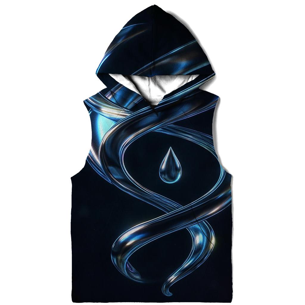 Molten Aurora Sculpture embroidered hoodies
