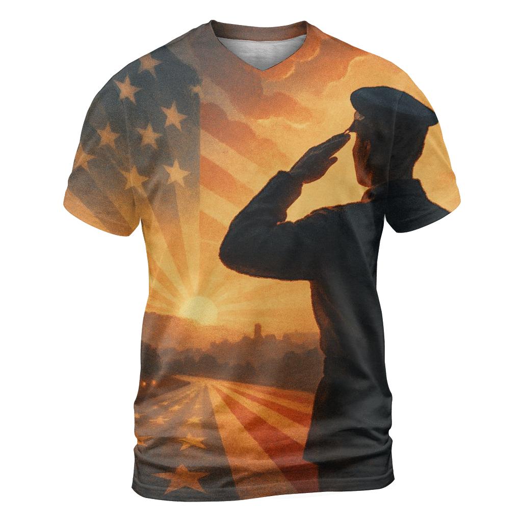 Homecoming Salute In The Flag Light personalized full print shirts