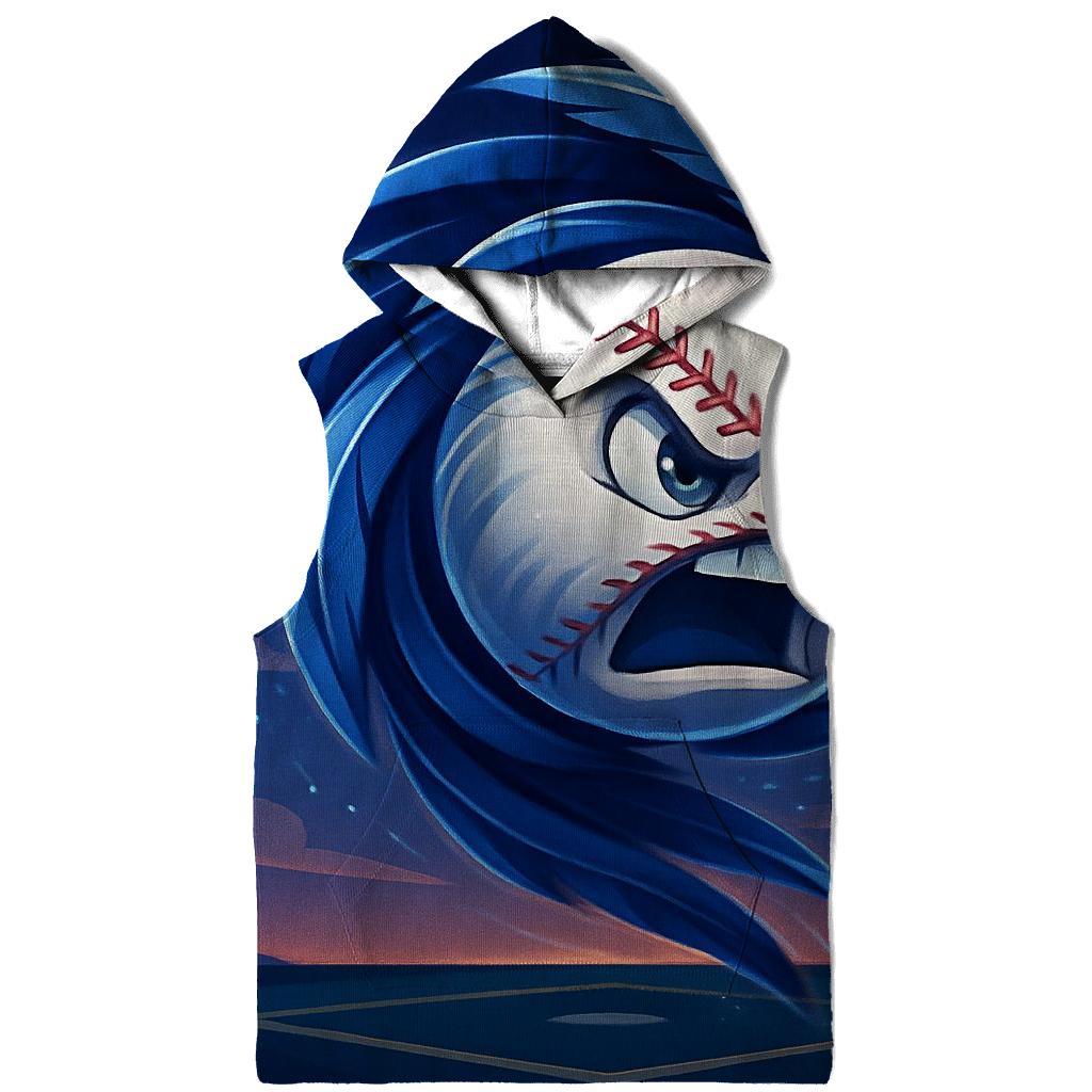 Feathered Fastball In Blue Jays Twilight heavyweight hoodies