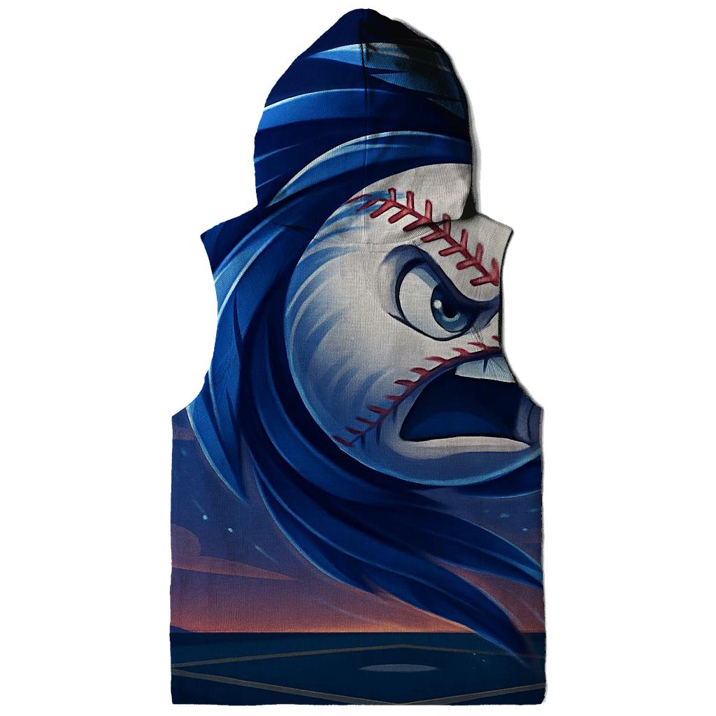 Feathered Fastball In Blue Jays Twilight heavyweight hoodies
