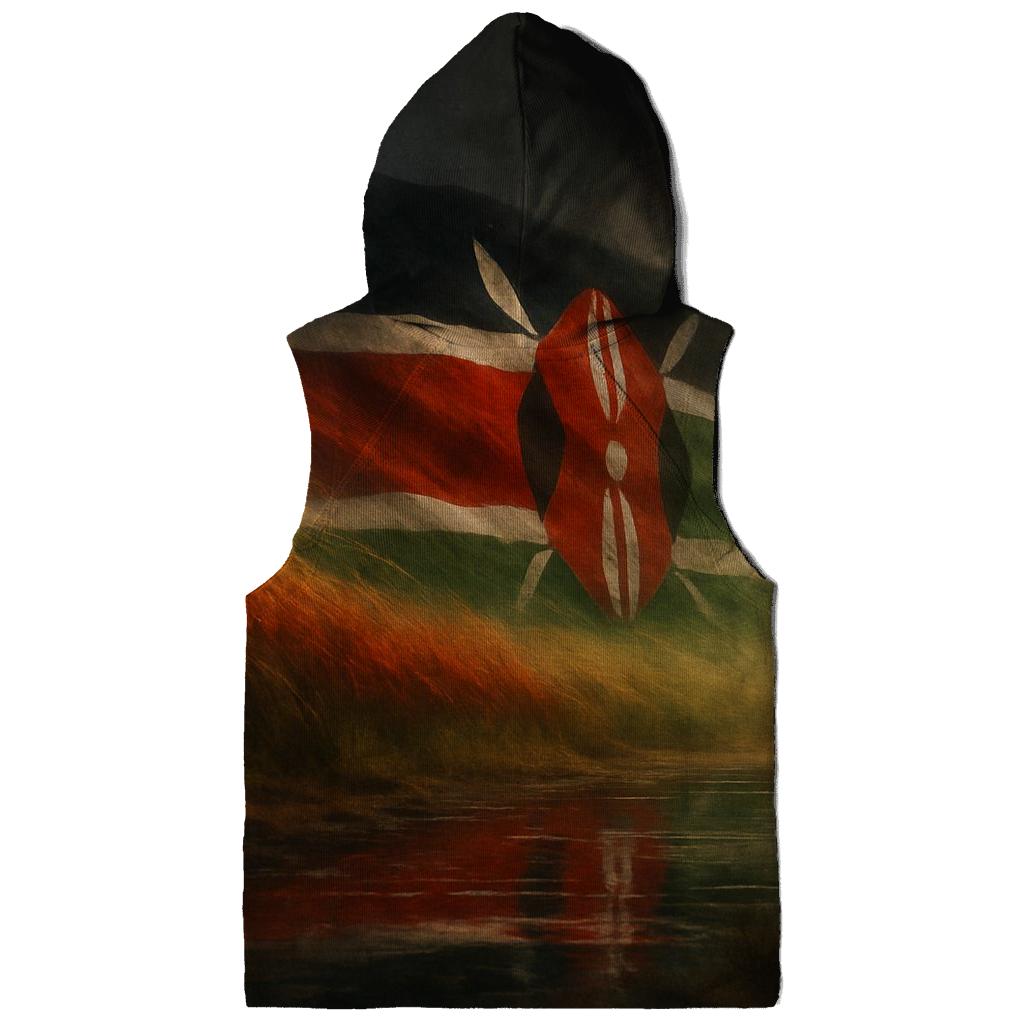Savanna Mirage Flag Kenya lightweight hoodies