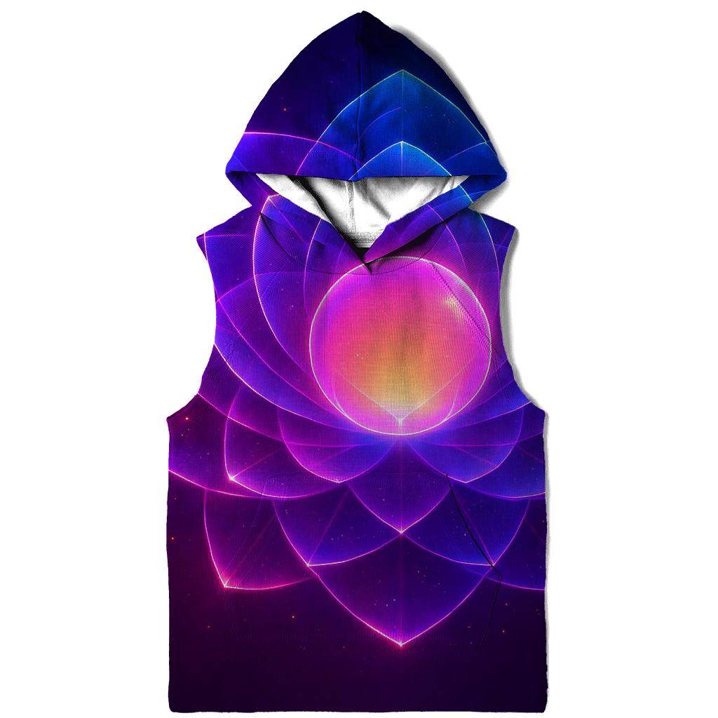 Neon Orbit Bloom embroidered hoodies