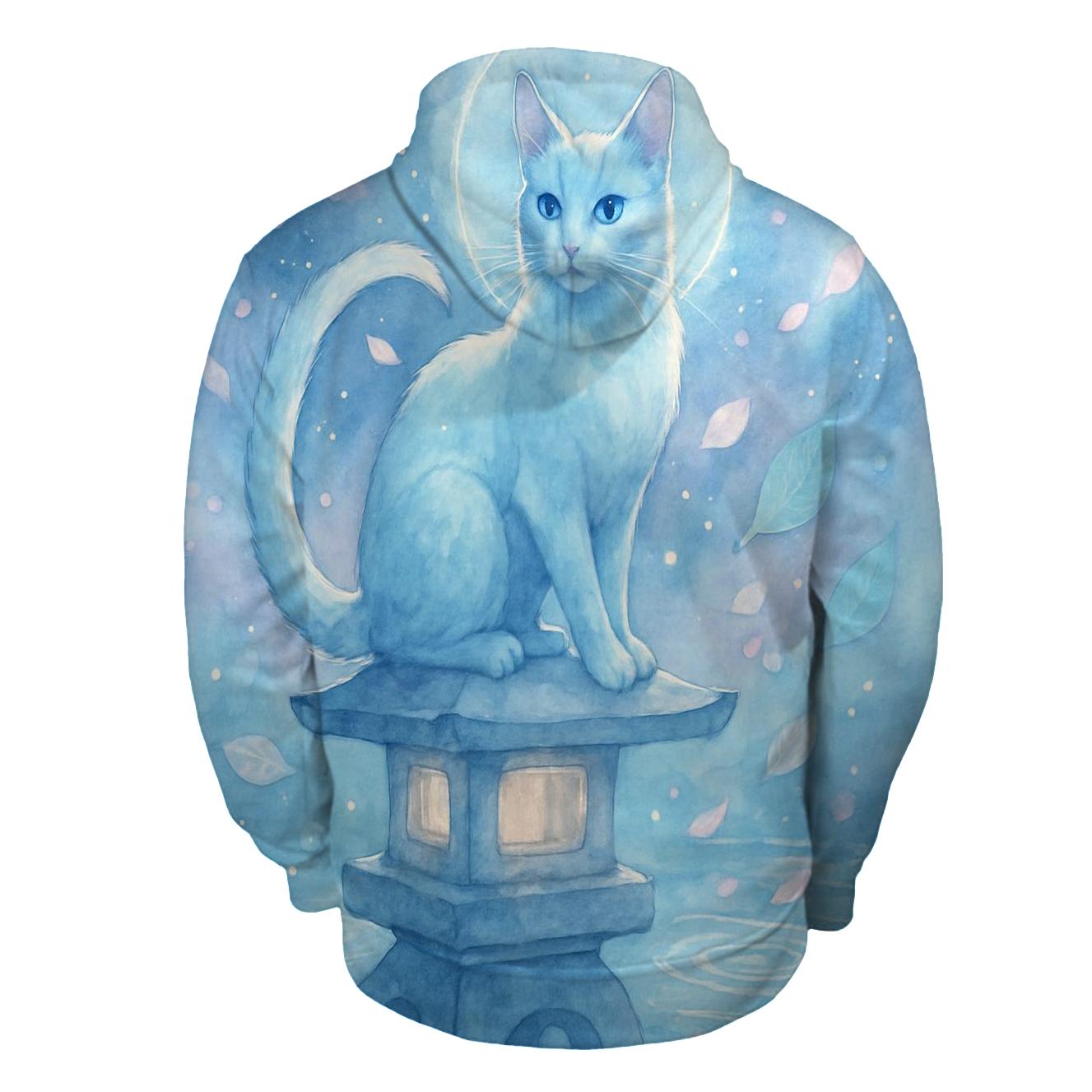 Moonlit Garden Guardian Cat custom hoodies