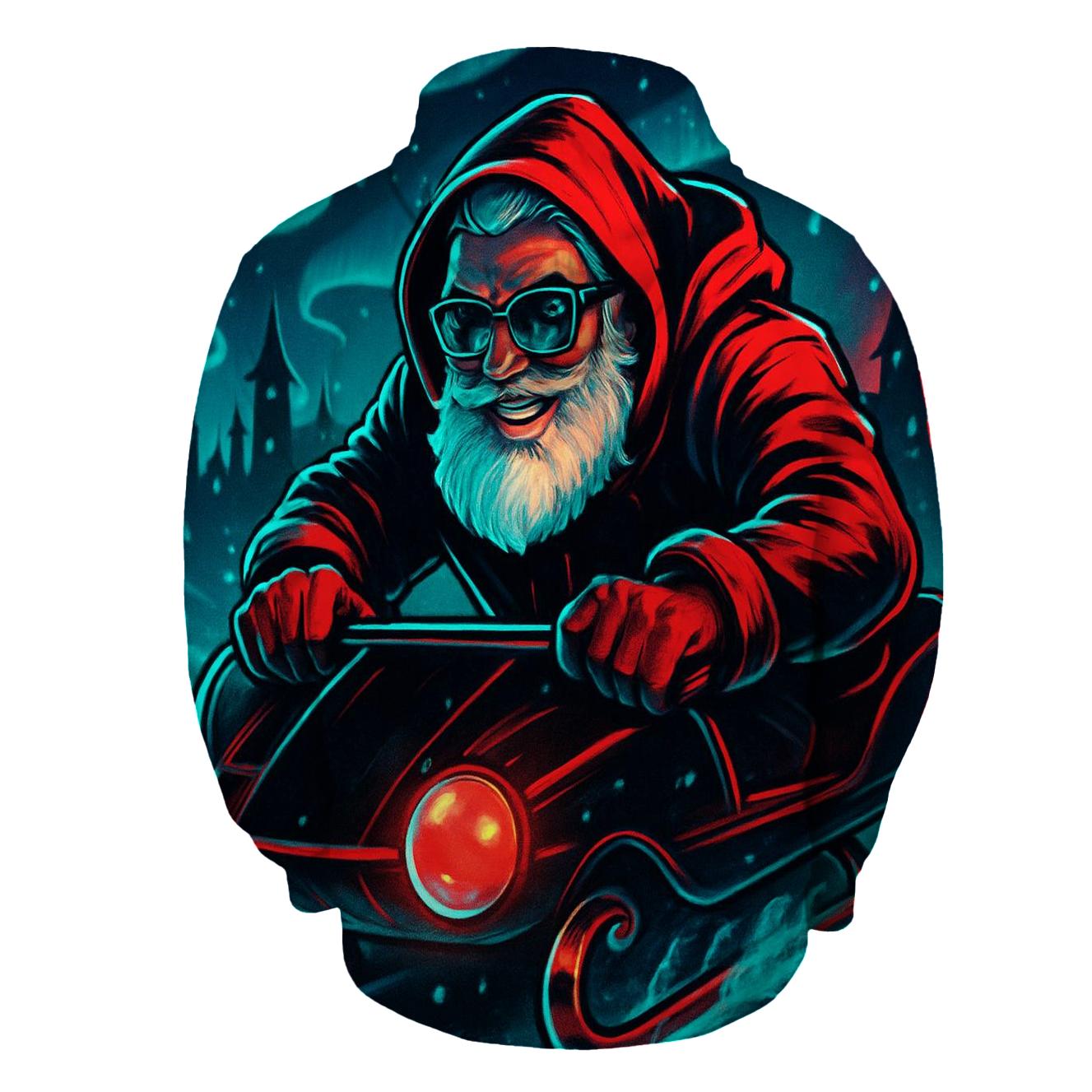 Neon Aurora Street Santa hoodie trends