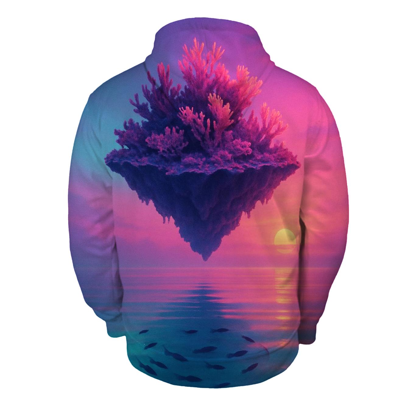 Aurora Reef Sunset Drift embroidered hoodies