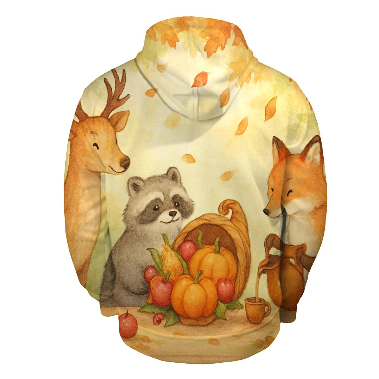 Woodland Banquet Under The Maple Arch embroidered hoodies