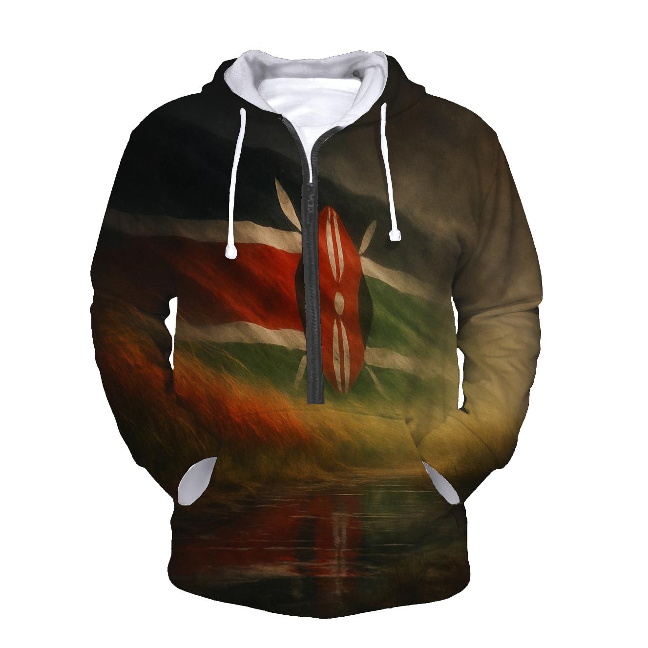 Savanna Mirage Flag Kenya custom hoodies
