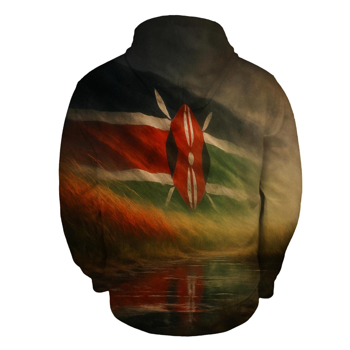 Savanna Mirage Flag Kenya custom hoodies