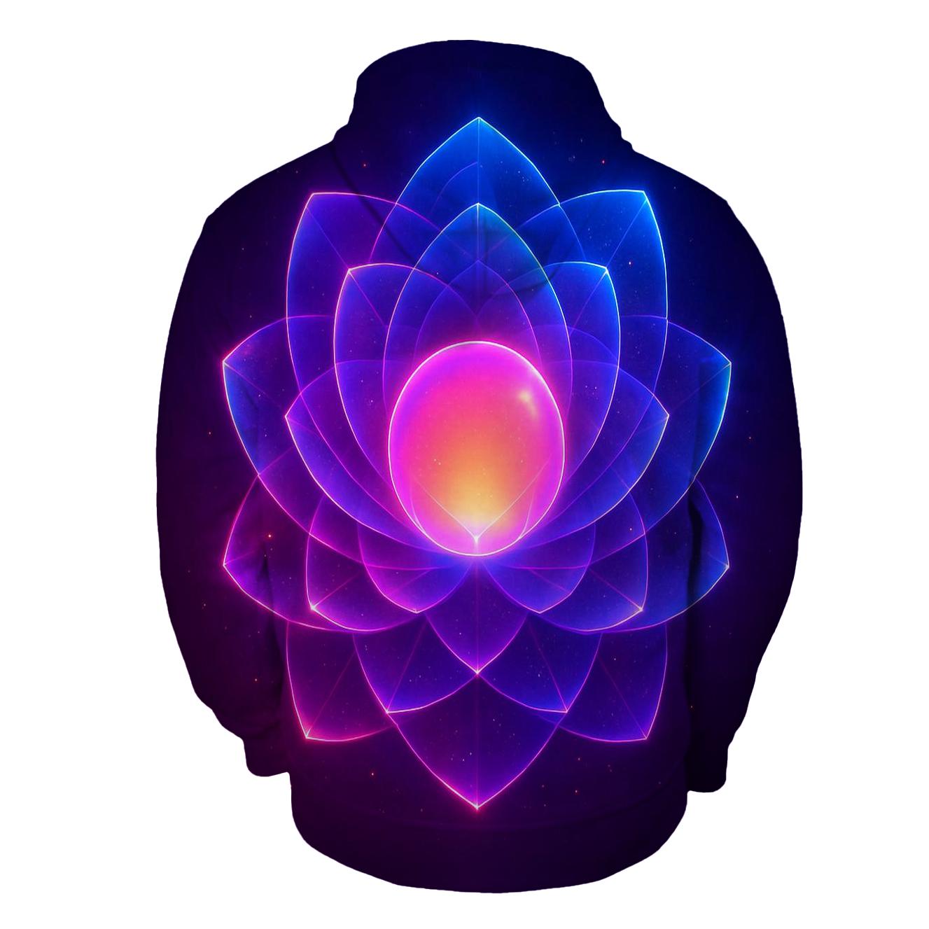 Neon Orbit Bloom hoodie styles