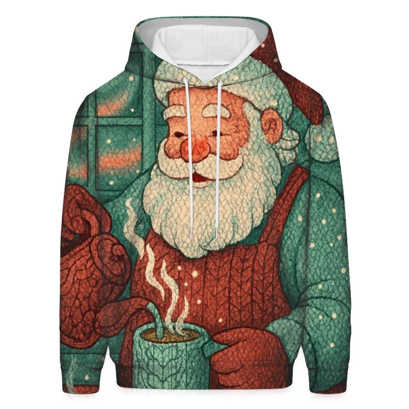 Aurora Cocoa Cabin Santa zip-up hoodies