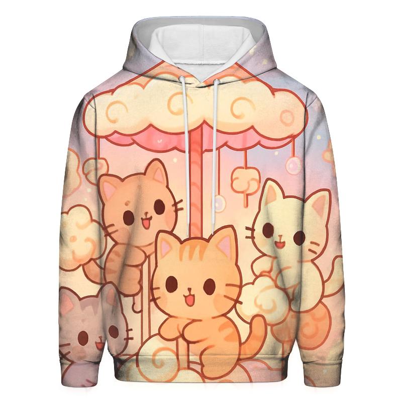 Cloud Bakery Kitten Carousel embroidered hoodies