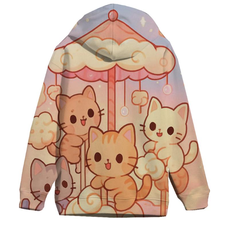 Cloud Bakery Kitten Carousel embroidered hoodies