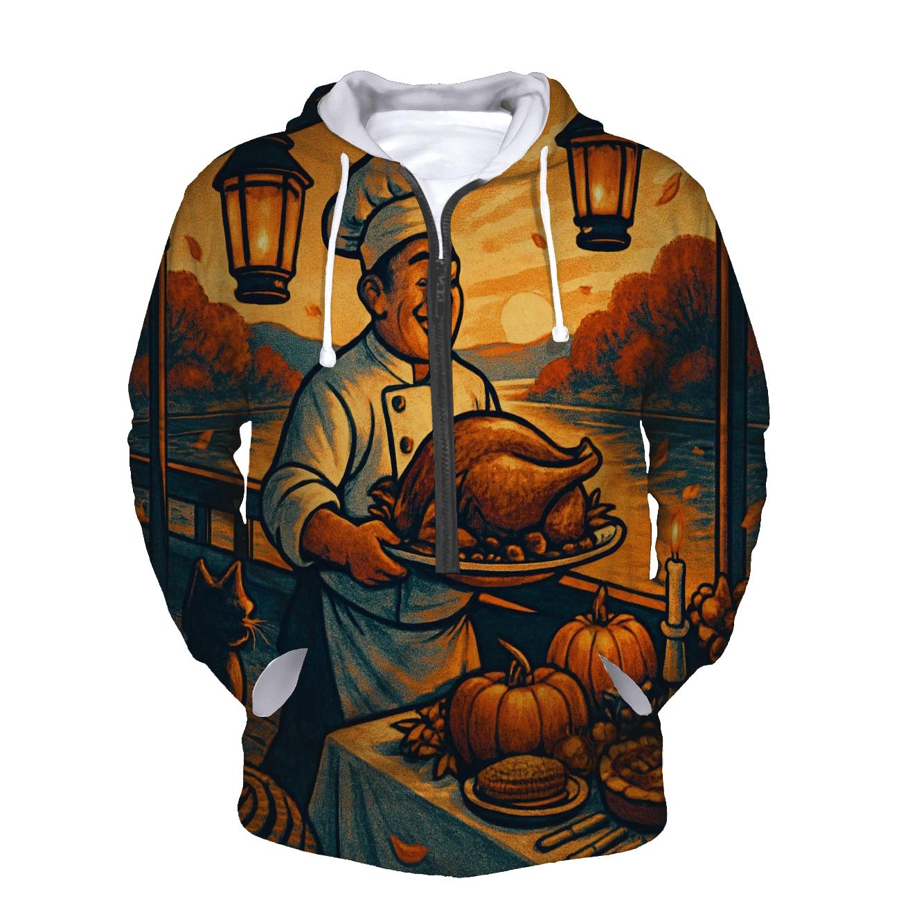 Autumn Riverboat Feast At Sunset pullover hoodies
