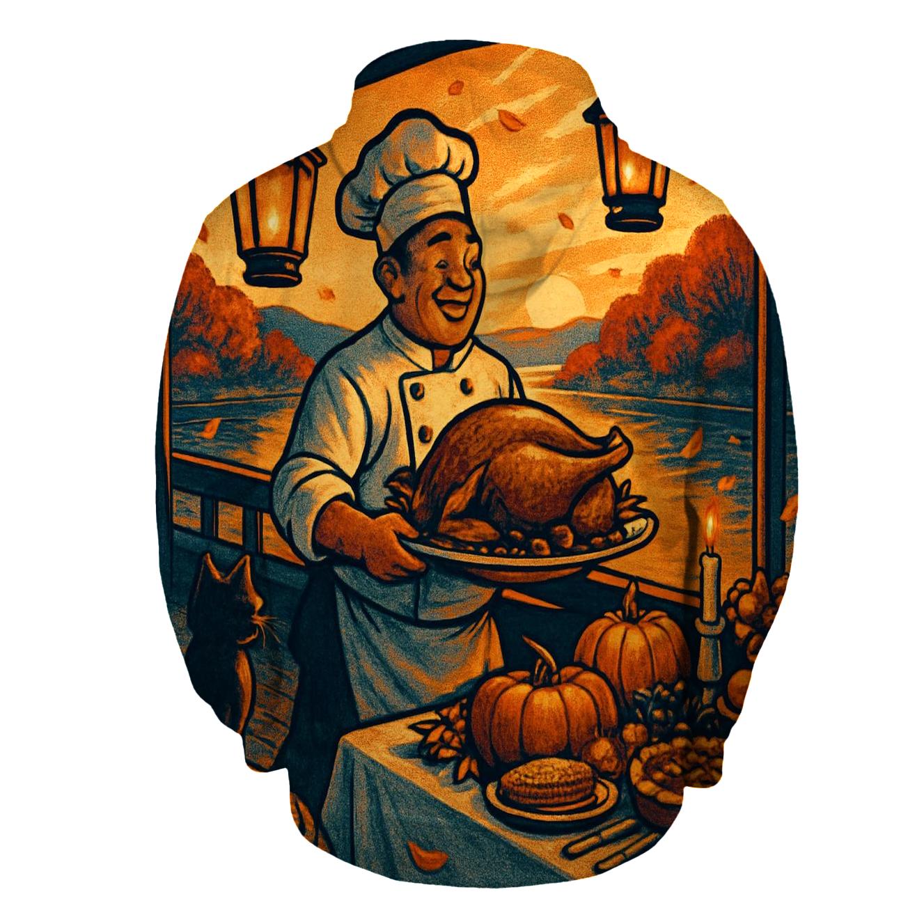 Autumn Riverboat Feast At Sunset pullover hoodies