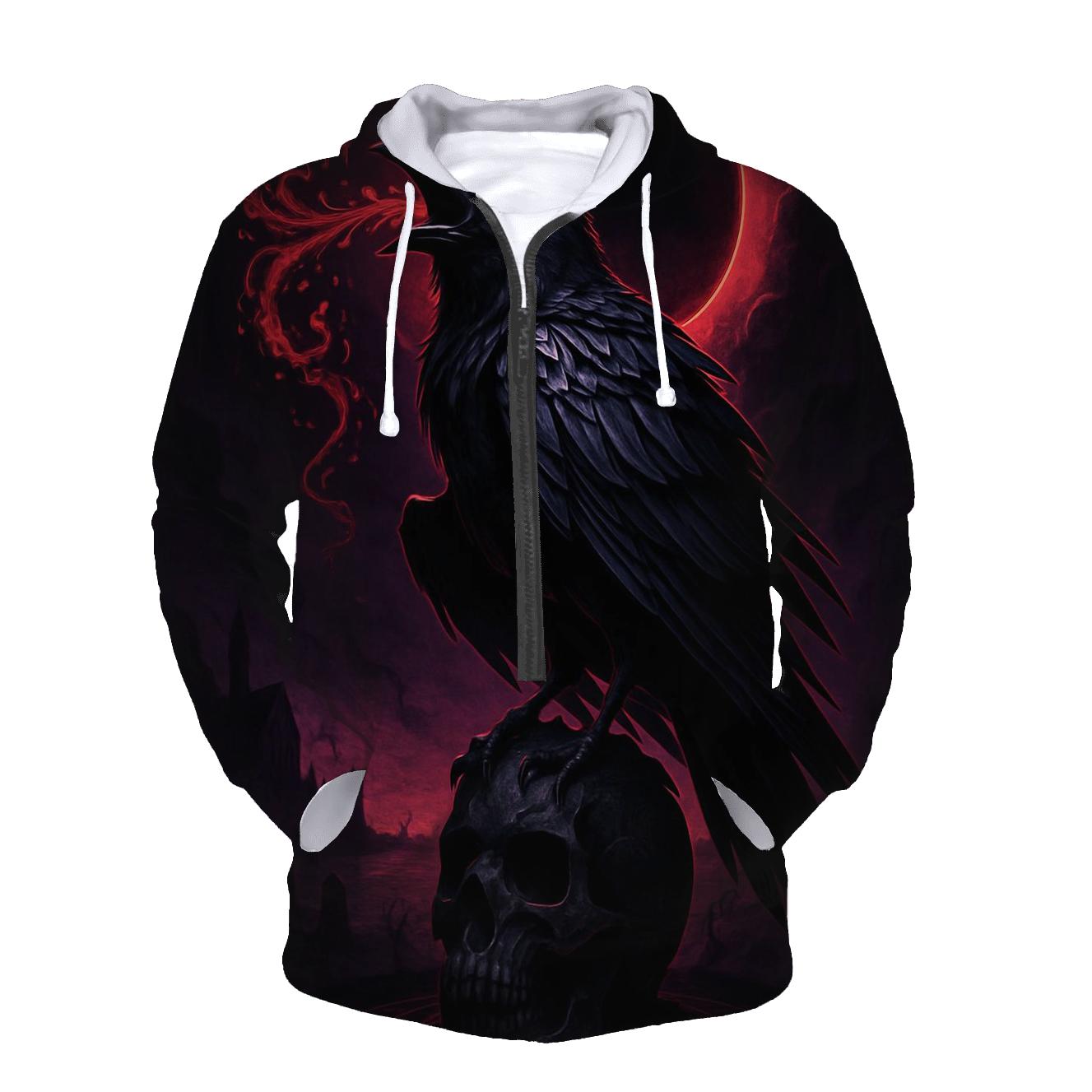 Raven Warden Of The Blood Eclipse premium hoodies
