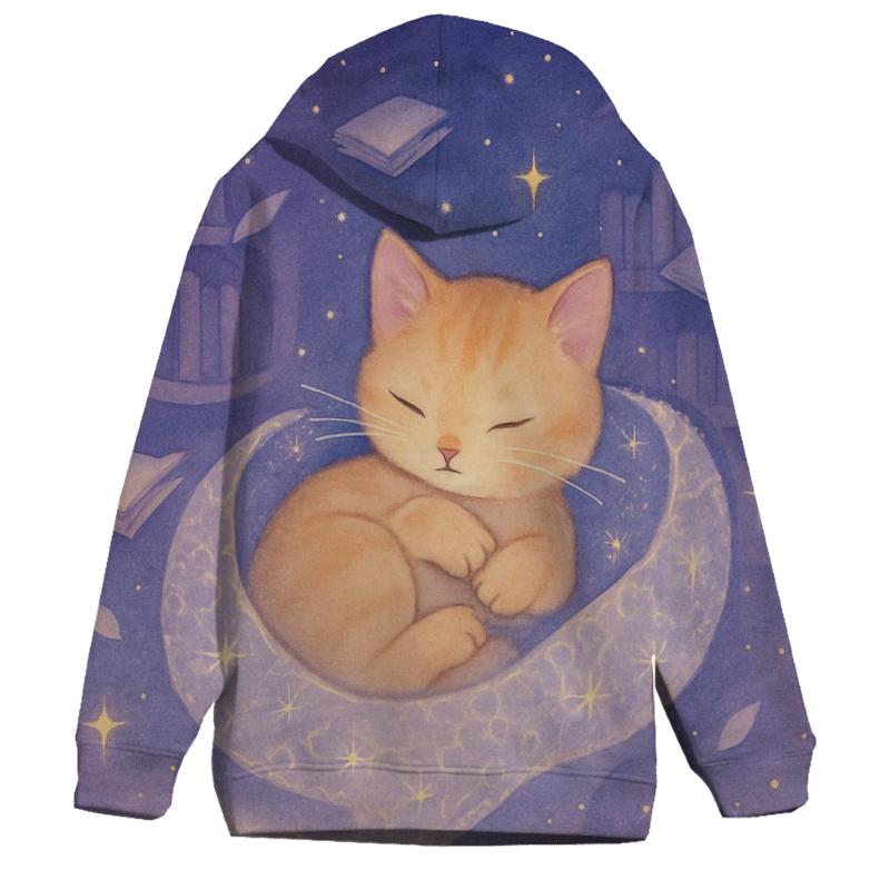 Starlace Library Cat Nap hoodie styles