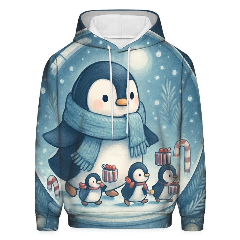 Snow Globe Penguin Parade pullover hoodies