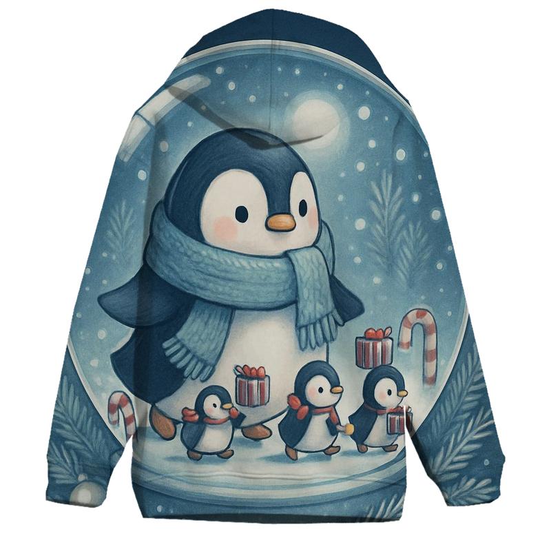 Snow Globe Penguin Parade pullover hoodies