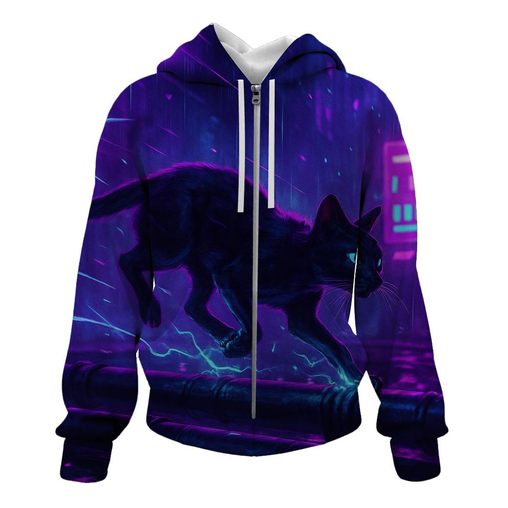 Neon Alley Whisker Runner hoodie designs