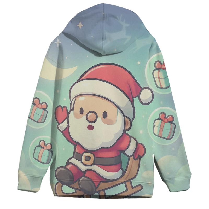 Pastel Cloud Chibi Santa Delivery Drift hoodie styles
