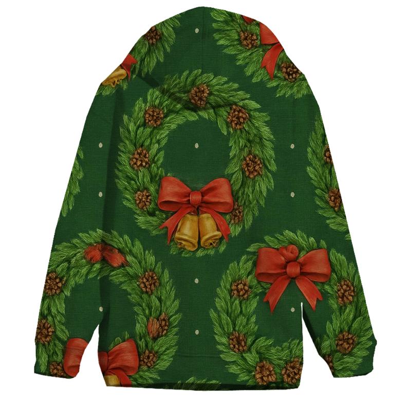 Evergreen Wreath Rosette Medallions premium hoodies