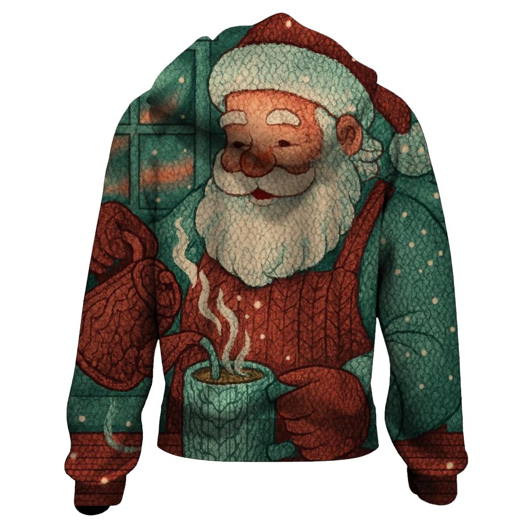 Aurora Cocoa Cabin Santa heavyweight hoodies