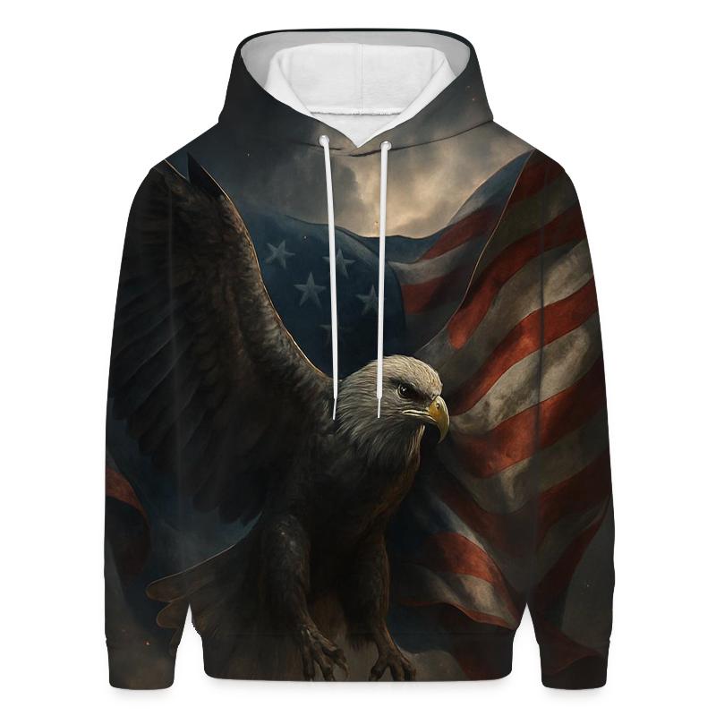 Eagle Of Starlit Armor Over The Flag Field hoodie trends