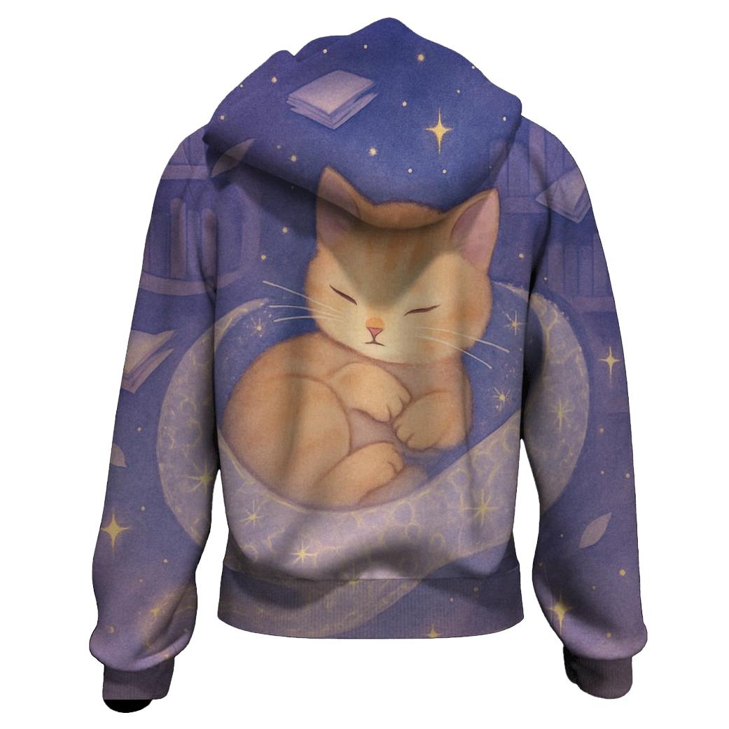 Starlace Library Cat Nap heavyweight hoodies