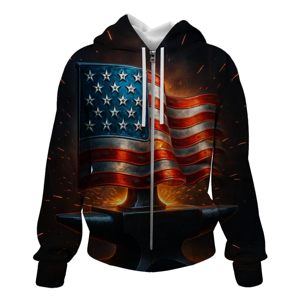 Forge Bright Banner embroidered hoodies