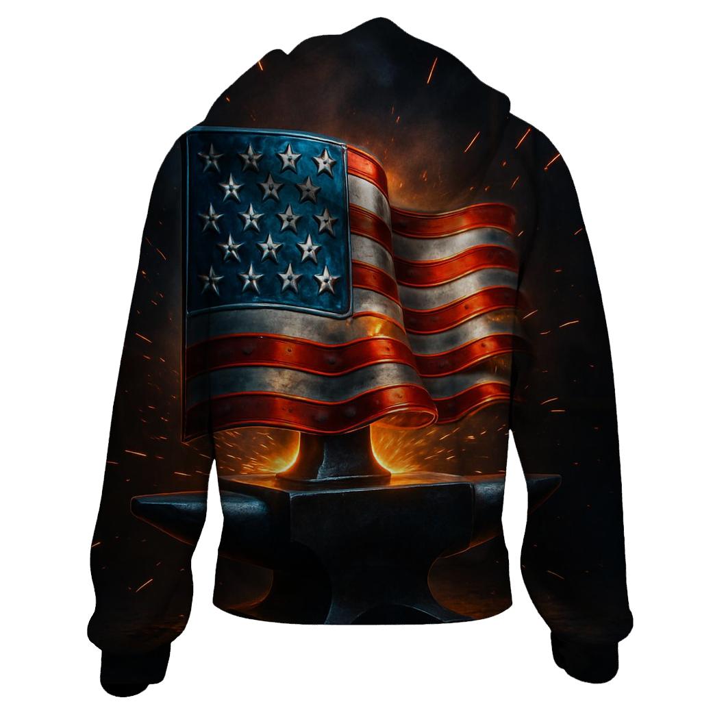 Forge Bright Banner embroidered hoodies