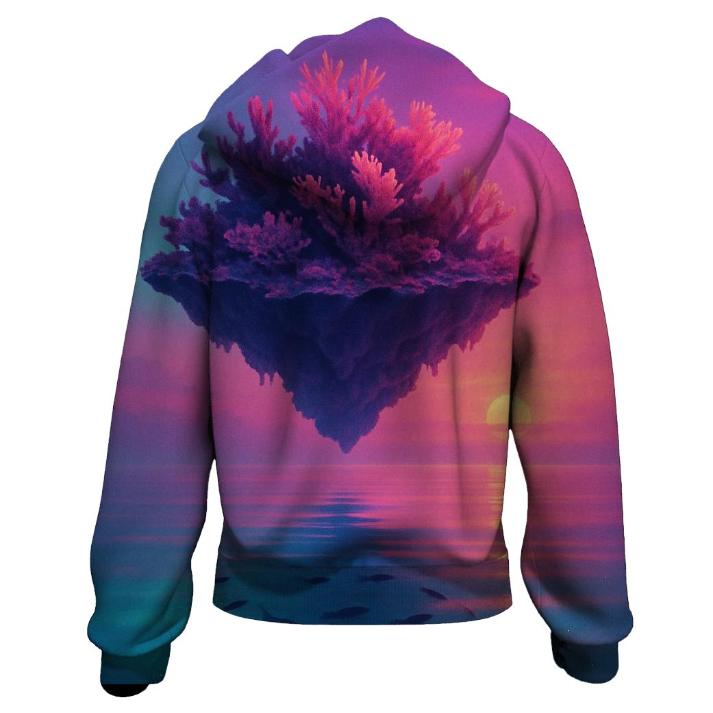 Aurora Reef Sunset Drift lightweight hoodies