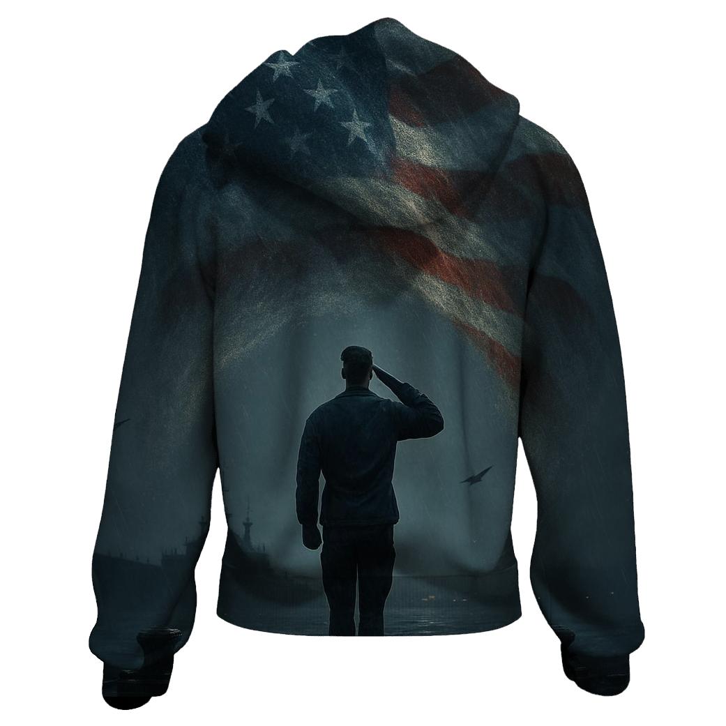 Harbor Vigil Under The Tide Flag lightweight hoodies