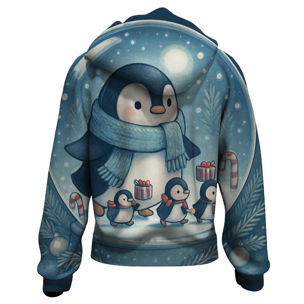 Snow Globe Penguin Parade heavyweight hoodies