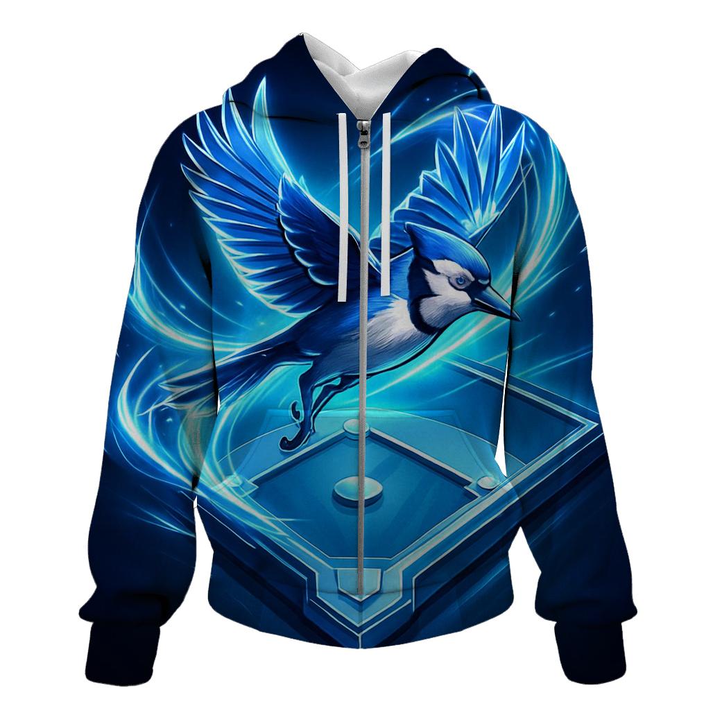 Diamond Pulse Blue Jays Lightburst embroidered hoodies