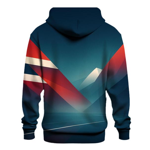 Aurora Fjord Flagscape Norway heavyweight hoodies