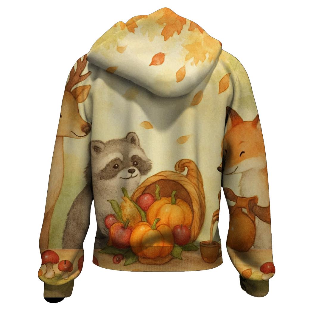 Woodland Banquet Under The Maple Arch premium hoodies