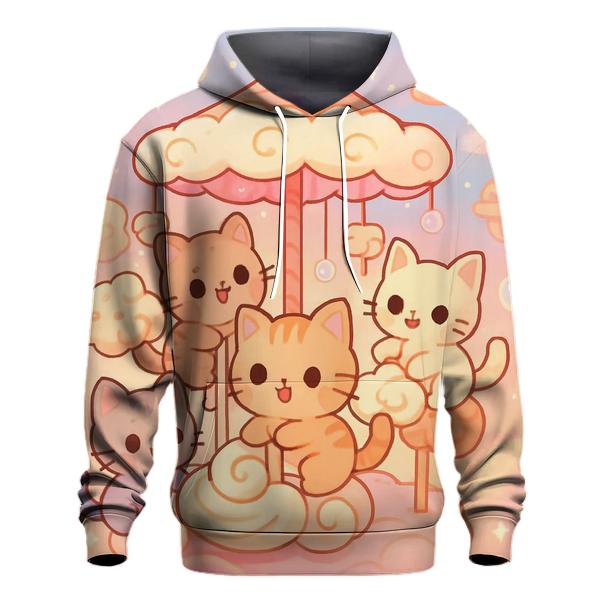 Cloud Bakery Kitten Carousel pullover hoodies